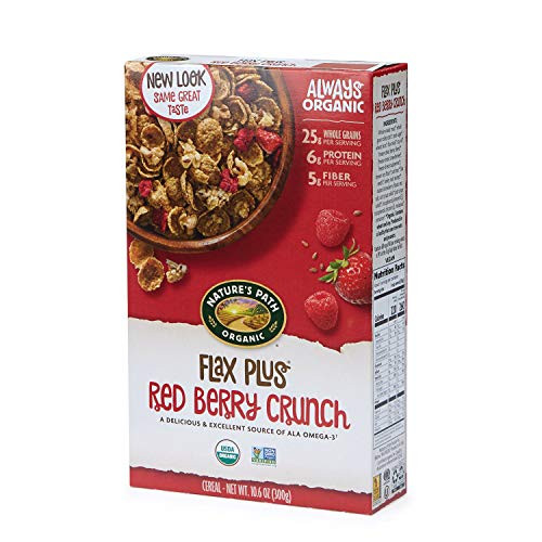 Nature s Path Flax Plus Organic Cereal  Red Berry Crunch  10 6 Oz Box