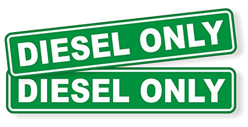 Pair DIESEL ONLY Decals   Stickers   Labels   Markers Fuel Gas