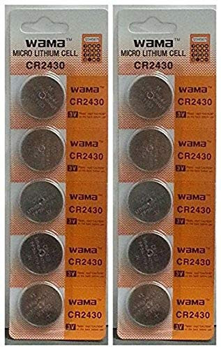 Wama CR2430 3V Lithium Coin Cell Battery  10 Batteries