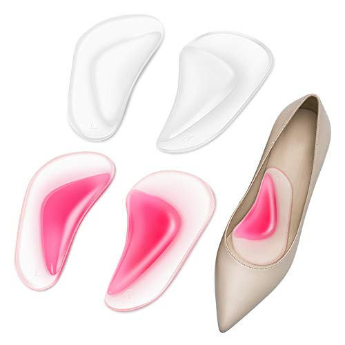 Gel Arch Support Insoles  High Arch Support Gel Inserts Arch Support Pads for Flat Feet  Gel Arch Cushions for Women Plantar Fasciitis  Fallen Arches  Heel Spurs Pain Relief 2 Pairs Gel Arch Support Insoles  High Arch Support Gel Inserts Arch Support Pads for Flat Feet  Gel Arch Cushions for Women Plantar Fasciitis  Fallen Arches  Heel Spurs Pain Relief 2 Pairs