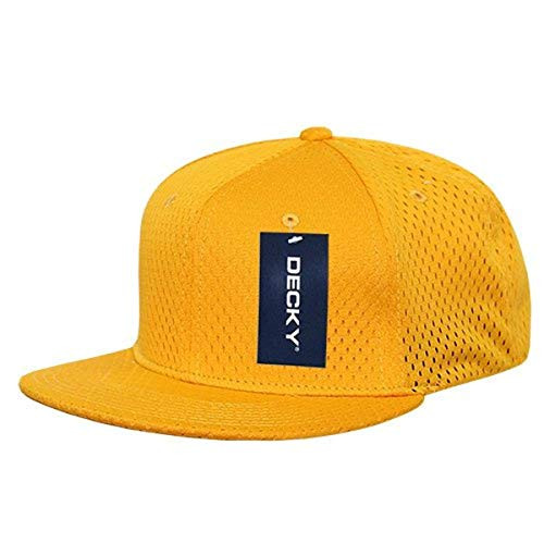 DECKY 1128 GLD Mesh Jersey Flat Bill Snapbacks  Gold