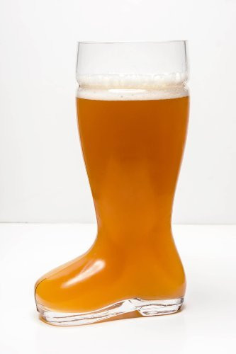 Imperial Home MW1871-BB Oktoberfest Style Glass Beer Boot/Das Boot - Octoberfest Glass Beer Mug - 2 Liter