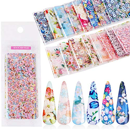 16 Colors Nail Foil Transfer Sticker KISSBUTY Flowers Nail Art Stickers Tips Wraps Foil Transfer Adhesive Glitters Acrylic DIY Nail Decoration 16 Colors Nail Foil Transfer Sticker KISSBUTY Flowers Nail Art Stickers Tips Wraps Foil Transfer Adhesive Glitters Acrylic DIY Nail Decoration