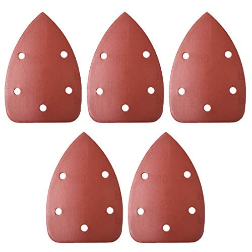 uxcell Detail Sander Sandpaper  Triangular Sanding Paper  Hook and Loop Sanding Pads  Triangle Oscillating Multi Tool  1200 Grits 5 Holes  5pcs