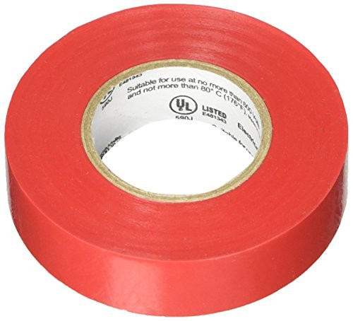Protak Color Electrical Tape  3 4  width x 60  length  PVC 7mil  1 Roll  Red