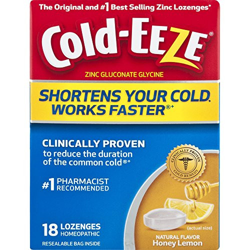 Cold EEZE Cold Remedy Lozenges Honey Lemon  18 Count