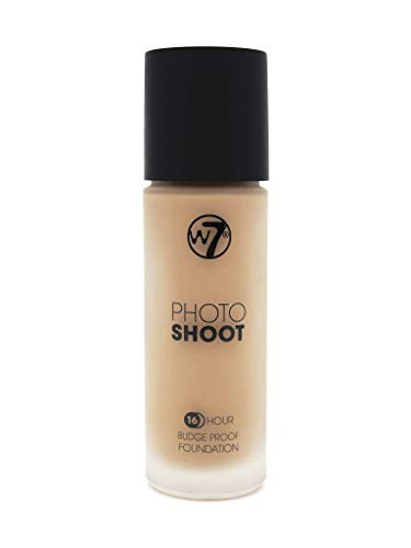 W7   Photoshoot Foundation   Rich and Full Formula   Long Lasting 16 Hour Budge Proof Coverage   Available in 5 Shades   Sand Beige   Cruelty Free  Vegan Foundation Makeup by W7 Cosmetics