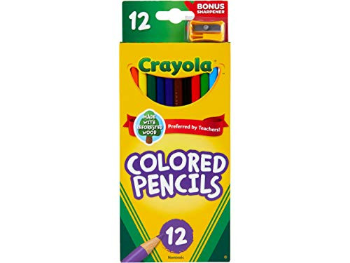 Crayola 68 6012 Colored Pencils  Assorted Colors  12 Pack