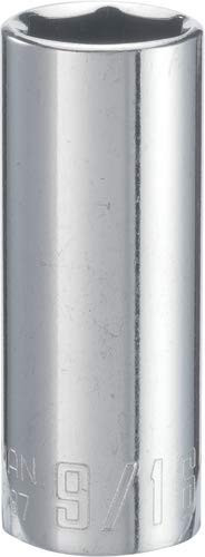 CRAFTSMAN Deep Socket  SAE  1 4 Inch Drive  9 16 Inch  6 Point  CMMT43587  Full Polish
