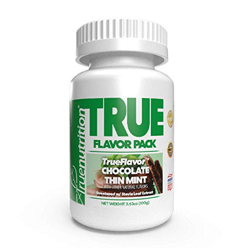 True Nutrition TrueFlavor Flavor Boost  Chocolate Thin Mint    Provides a Delicious Zero Calorie and Non GMO Flavoring to Unflavored Protein Powders   Sweetened with Stevia Extract   33 Servings