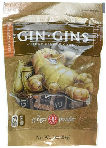 Ginger People Gin Gins Chewy Ginger Candy Hot Coffee   3 oz
