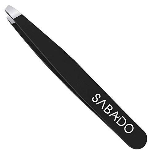 Tweezers Precision   Best Eyebrow Tweezers for Women   Professional Stainless Steel Slant Tip Tweezer for Ingrown Hair  Facial Hair  Eyelash  Brow Shaping  Black