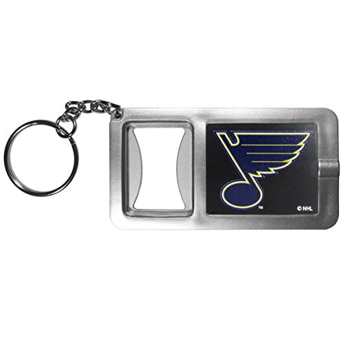 NHL Siskiyou Sports Fan Shop St  Louis Blues Flashlight Key Chain with Bottle Opener One Size Black