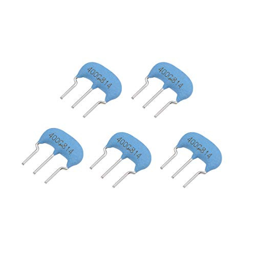 uxcell Ceramic Resonator Crystal Oscillator 4MHz 15pF 3 Pin DIP  Blue 5 Pieces