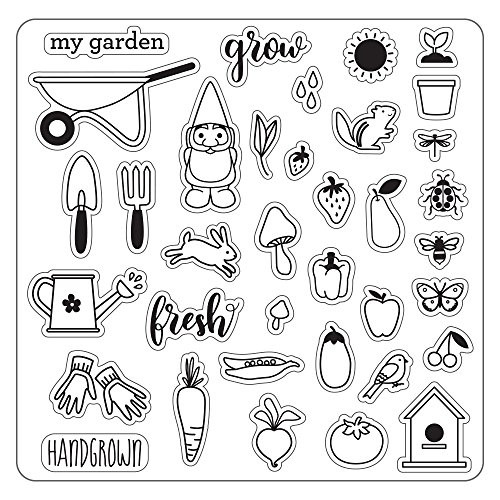 Fiskars Lia Griffith 8X8 Inch Clear Stamps  Hand Grown