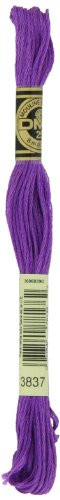 DMC 117 3837 Mouline Stranded Cotton Six Strand Embroidery Floss Thread  Dark Lavender  8 7 Yard