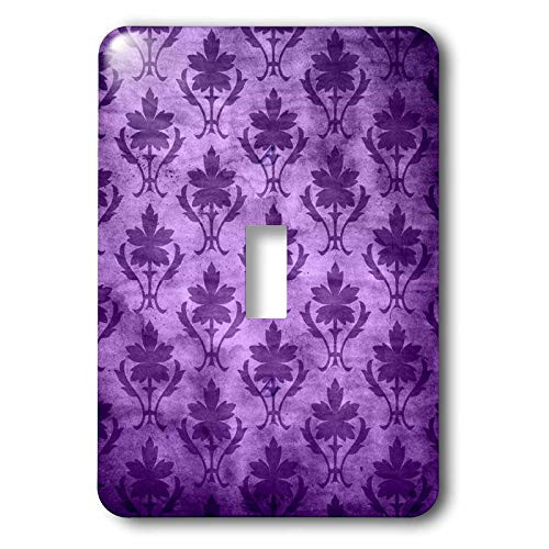 3dRose lsp 30058 1 Vintage Wallpaper Pattern Purple Toggle Switch  Multi Color
