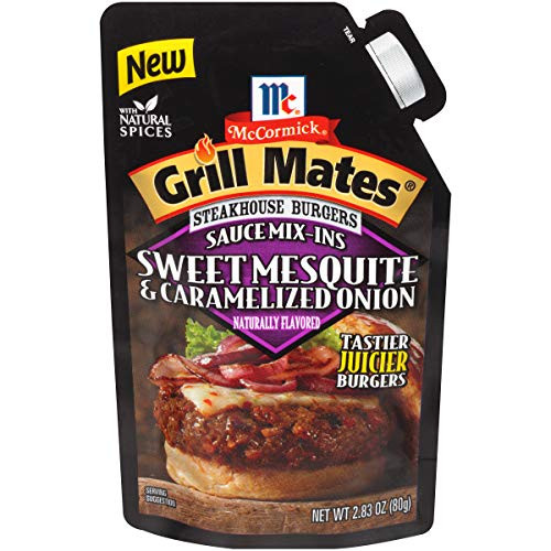 McCormick Grill Mates Sweet Mesquite   Caramelized Onion Steakhouse Burgers Sauce Mix Ins  2 83 oz