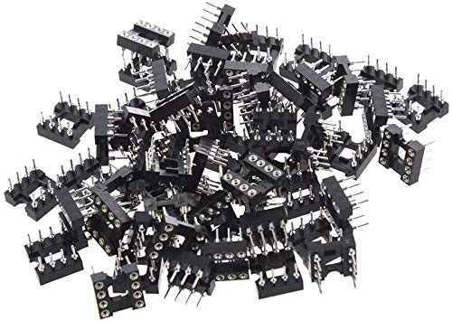 McIgIcM 60pcs 8pin IC Sockets DIP IC Sockets Adaptor Solder Type Socket