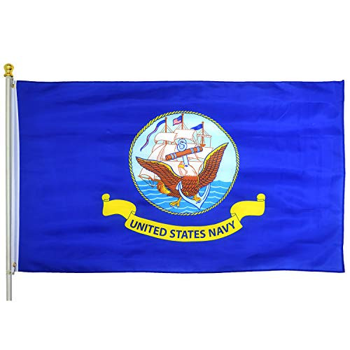 MOFAN US Navy Flag 3 x5  Durable Polyester with Two Solid Brass Grommets U S Military Flag Indoor Outdoor Decoration