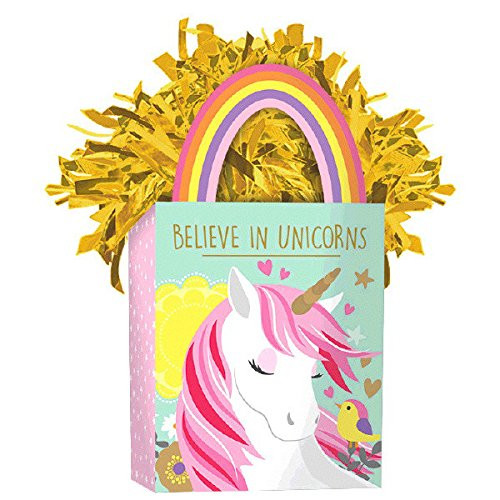 Amscan Mini Tote Balloon Weight ? Magical Unicorn  Multicolor