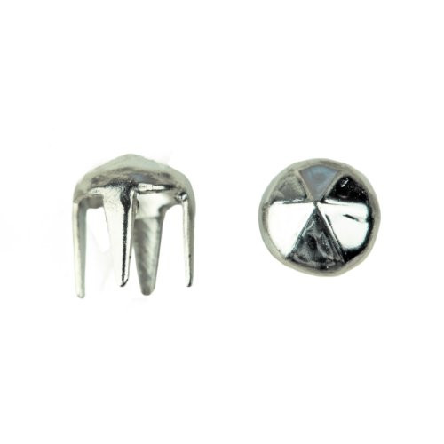 1007 Long Leg Diamond Cut Nailhead  Size 12  Solid Brass  Nickel Finish  900 Pieces per Pack