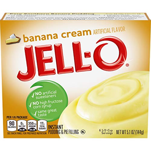 Jell O Instant Pudding   Pie Filling  Banana Cream  5 1 oz