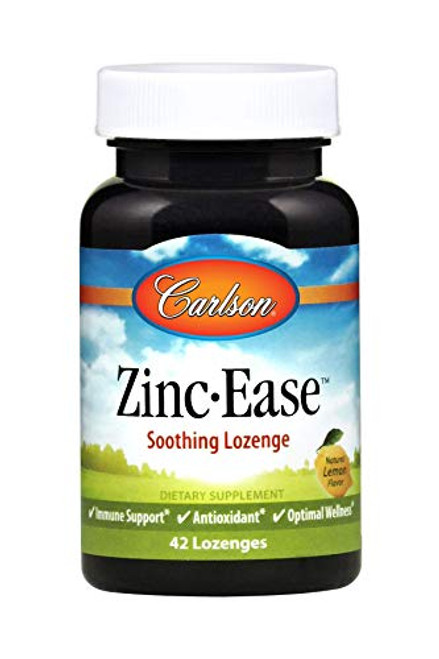 Carlson Zinc Ease Soothing Lozenge Immune Support Optimal Wellness Antioxidant Lemon 42 Lozenges Carlson Zinc Ease Soothing Lozenge Immune Support Optimal Wellness Antioxidant Lemon 42 Lozenges