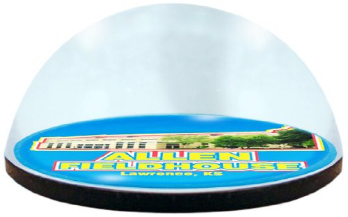 NCAA Kansas University Jayhawks Basketball Arena in 2  crystal magnetized paperweight with Colored Window Gift Box