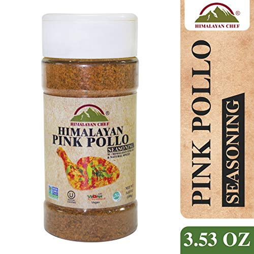 Himalayan Chef Pink Pollo Seasoning Shaker with Himalayan Pink Salt   Natural Spices  2 75 Ounce