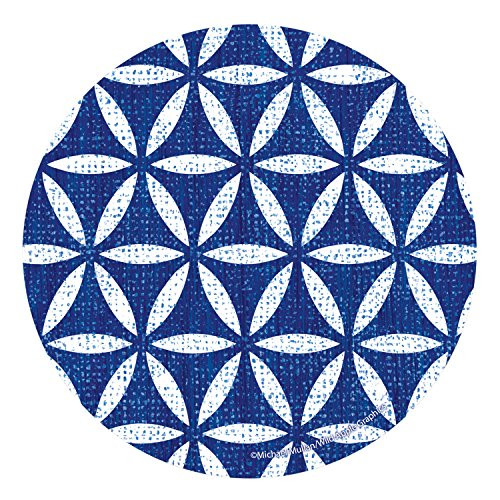 Thirstystone TSUX8-KA Bright Blue Lattice Pattern Sanstone Drink Coaster Set, Multicolor