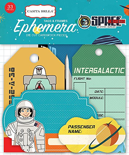 Echo Park Paper Company Space Academy Frames   Tags Ephemera
