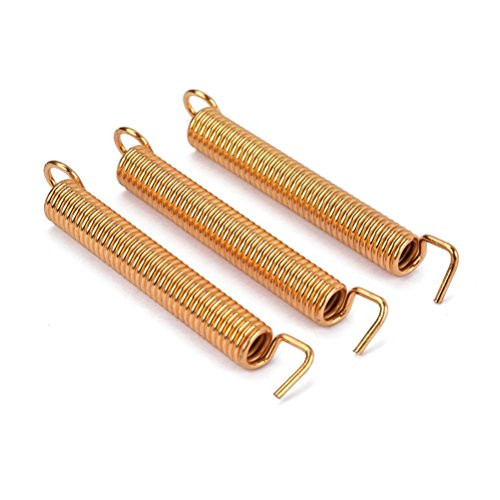 Healifty 3pcs Electric Guitar Tremolo Bridge Tension Springs Tremolo Bridge System Springs for Floyd Rose ST Stratocaster Style Electric Guitar  Golden