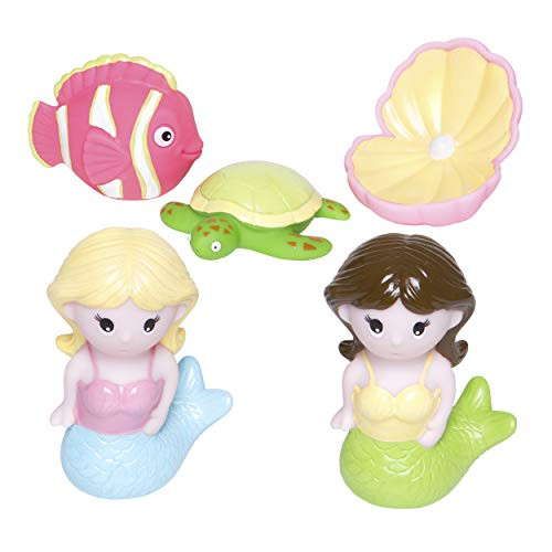 Best Elegant Baby Bath Time Fun Rubber Water Squirtie Toys, Flowers, Bees and Pink Squirt Toys