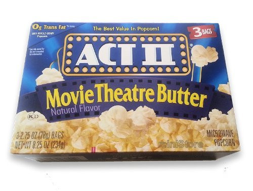 Microwave Popcorn Act II Movie Theatre Butter 8 25 oz