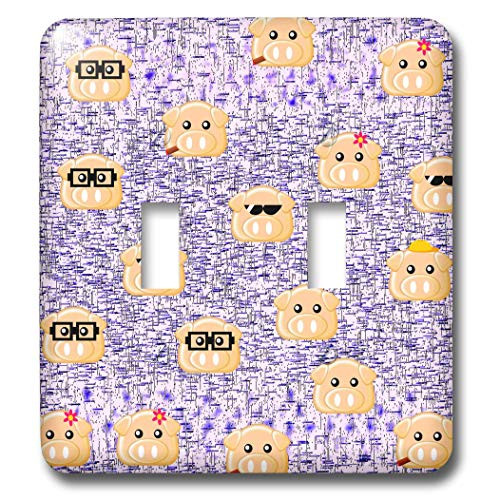 3dRose lsp 27915 2 Purple Pigs Double Toggle Switch 3dRose lsp 27915 2 Purple Pigs Double Toggle Switch