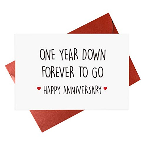 1st Year Wedding Anniversary Card  Paper Happy Anniversary Cards For Him Her