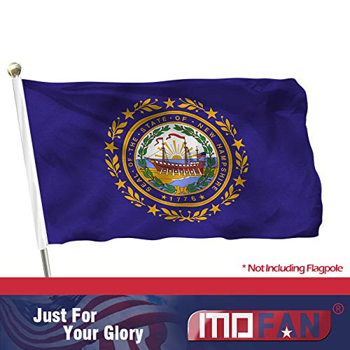 MOFAN New Hampshire Flag 3 x5  Durable Polyester with Canvas Heading and Two Solid Brass Grommets