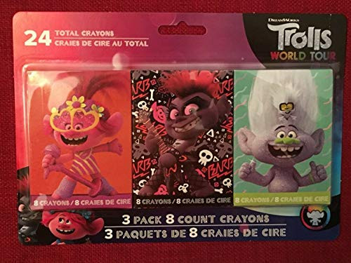 Trolls World Tour 24 Crayons