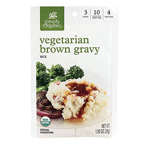 Simply Organic Vegetarian Brown Gravy Mix  Certified Organic  Vegetarian  Gluten Free   1 oz