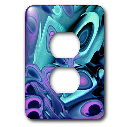 3dRose lsp 27743 6 Surreal turquoise and purple alien rocket about to shoot off into space Outlet Cover  Multi Color