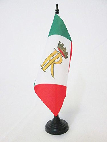 AZ FLAG Standard President Emeritus Italian Republic Table Flag 5   x 5     Italy President Desk Flag 15 x 15 cm   Black Plastic Stick and Base