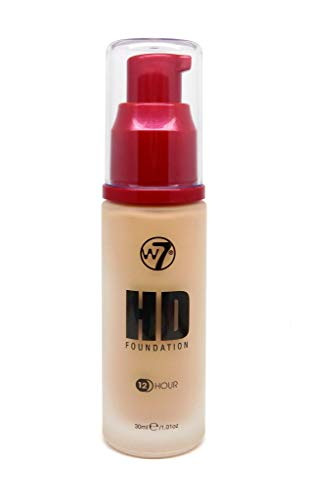 W7   HD Foundation   Rich and Creamy Matte Formula   Medium Lasting Coverage   Available in 20 Shades   Sand Beige   Cruelty Free  Vegan Liquid Foundation Makeup by W7 Cosmetics