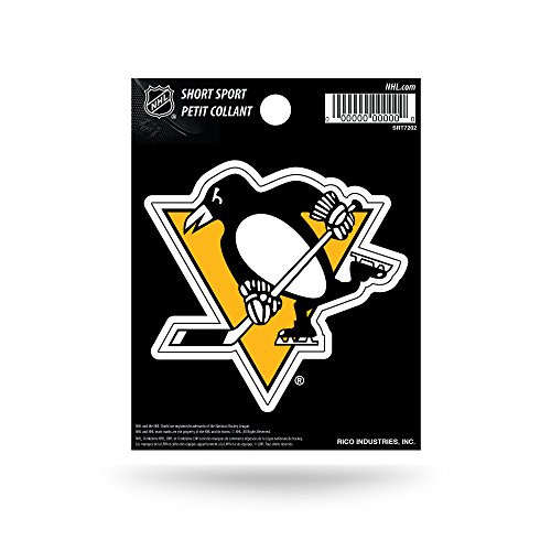 NHL Rico Industries Die Cut Team Logo Short Sport Sticker  Pittsburgh Penguins