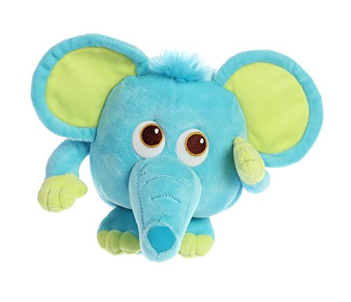 Aurora World Cuby Zoo Plush Elio Elephant Plush Toy, Blue