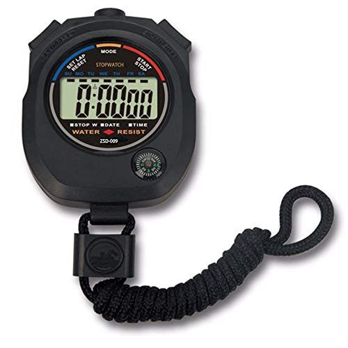 Pgzsy 1 Pack Multi Function Electronic Digital Sport Stopwatch Timer  Large Display with Date Time and Alarm Function Suitable for Sports Coaches Fitness Coaches and Referees