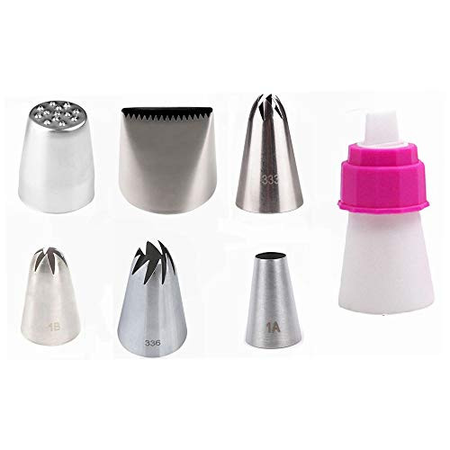 Bakeware Cupcake Pastry Tips Stainless Steel Ice Cream Tool Baking Mold Cake Decorating Icing Piping Nozzles 12 7PCS