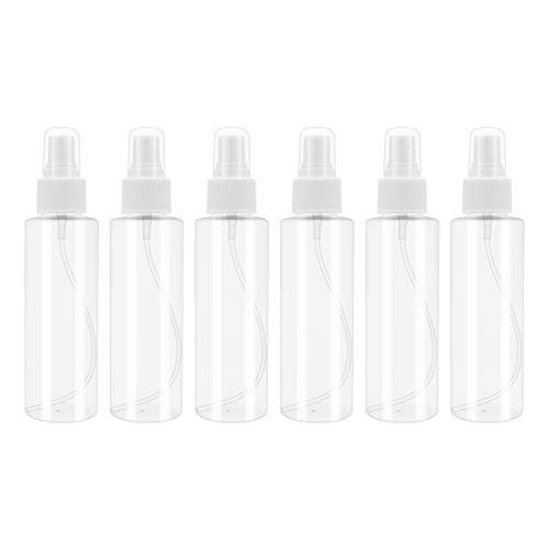 TRENDBOX 6 Pack Empty Transparent Plastic Fine Mist Spray Bottle  6 Pack   120 ml
