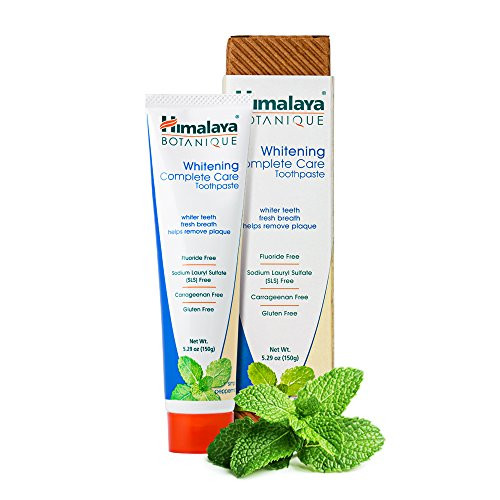 Himalaya Botanique Complete Care Whitening Toothpaste  Simply Peppermint  for a Clean Mouth  Whiter Teeth and Fresh Breath  5 29 oz