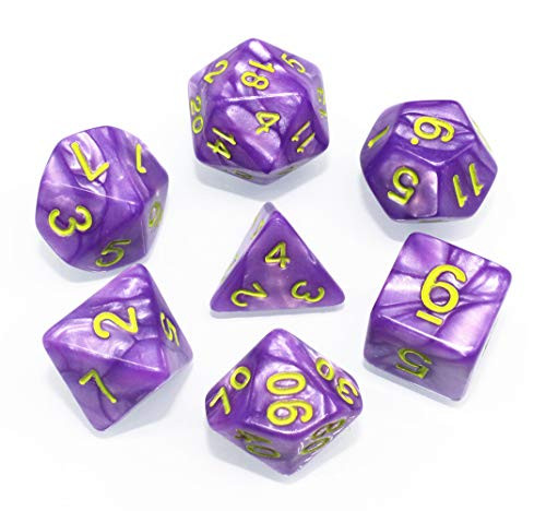 DND Dice Set Purple RPG 7 Die Dice Set Fit Dungeons and Dragons D D Pathfinder MTG Role Playing Games Polyhedral Dice with Dice Pouch DND Dice Set Purple RPG 7 Die Dice Set Fit Dungeons and Dragons D D Pathfinder MTG Role Playing Games Polyhedral Dice with Dice Pouch